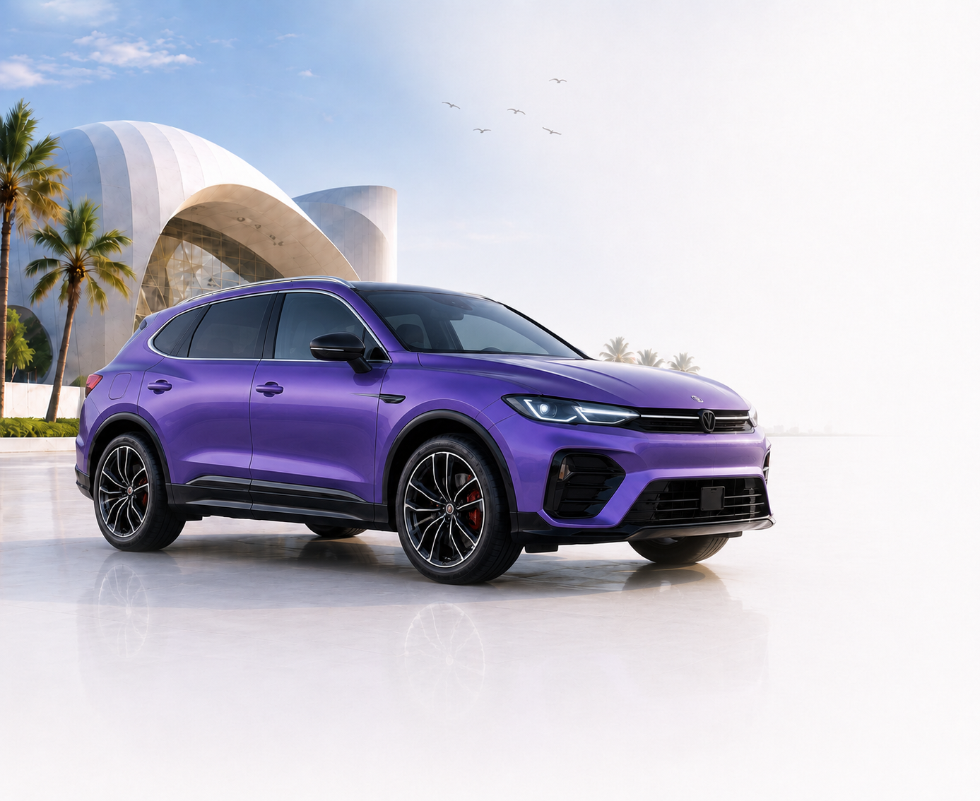 Purple SUV in Dubai